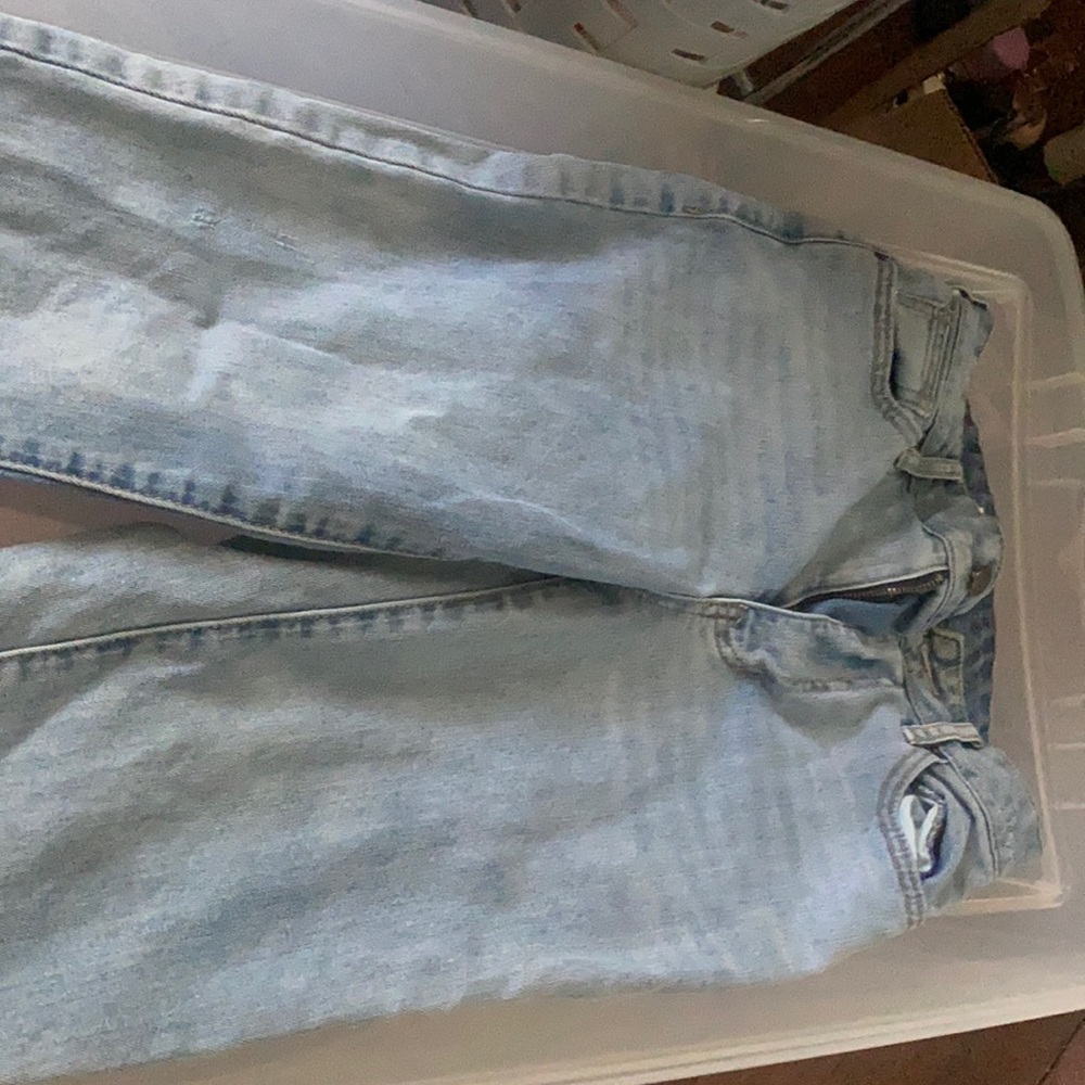 mom jean, light washed